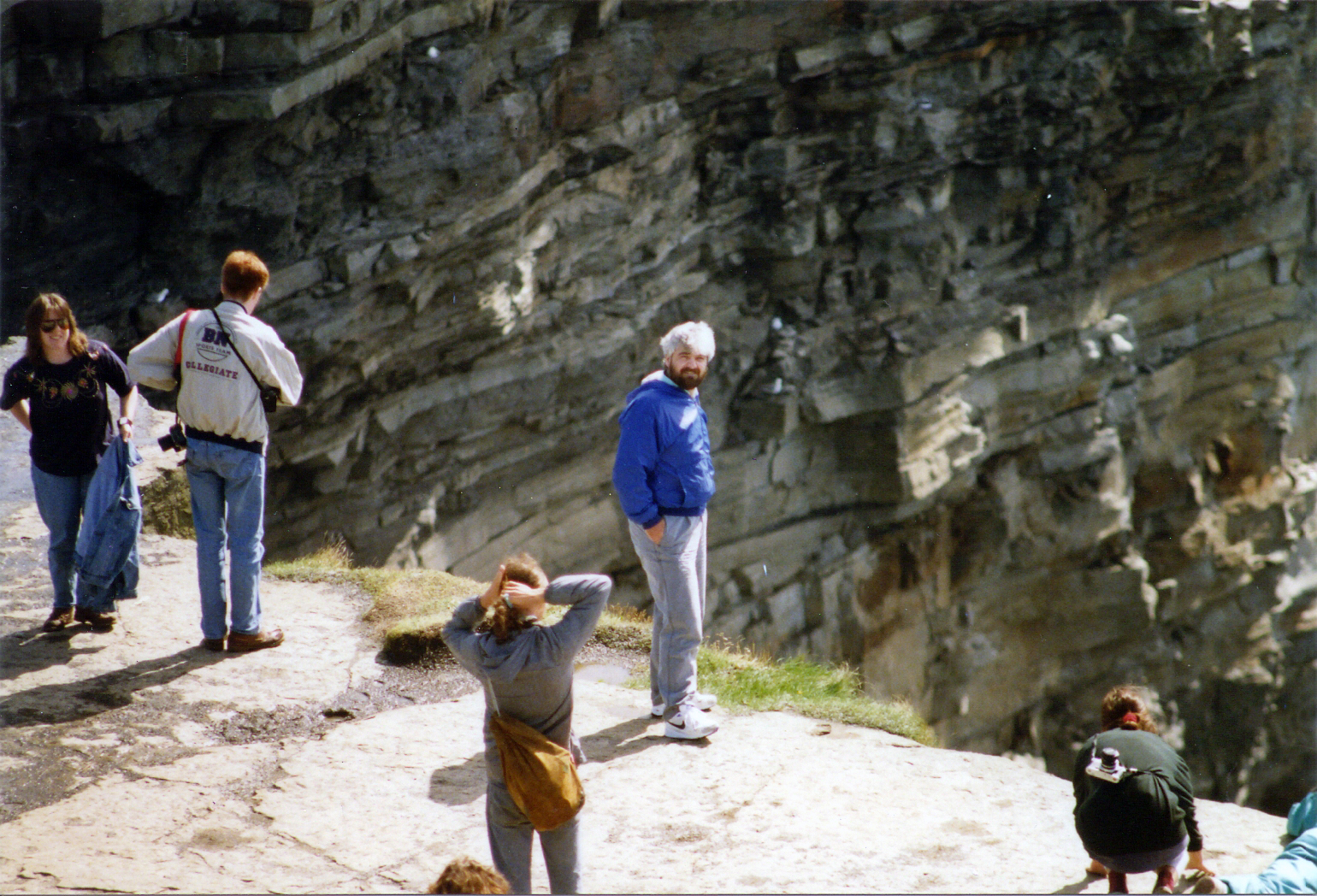 Steve, at the edge of the Cliffs - photo from August 1992